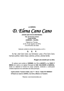 D. Elena Cano Cano