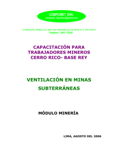 ventilaci&oacute;n en minas subterr&aacute;neas - Geco