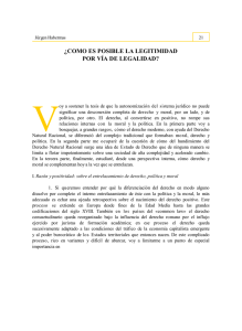 ¿Cómo es posible la legitimidad por vía legalidad?