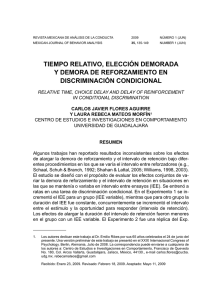 TIEMPO RELATIVO, ELECCIÓN DEMORADA Y DEMORA DE