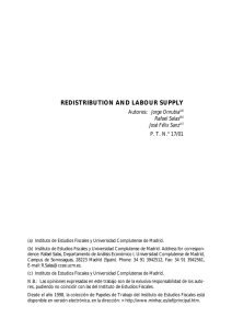 REDISTRIBUTION AND LABOUR SUPPLY