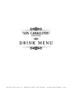 Drink Menu - Cantina Los Caballitos