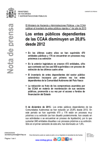 Nota de Prensa - Ministerio de Hacienda y Administraciones Públicas
