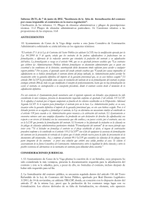 Informe 28/11, de 7 de junio de 2012. “Incidencia de la falta de