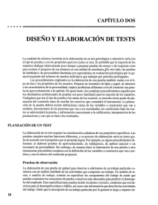 Diseño y elaboración de test.