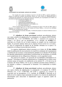Texto del Acuerdo - Ayuntamiento de Santander