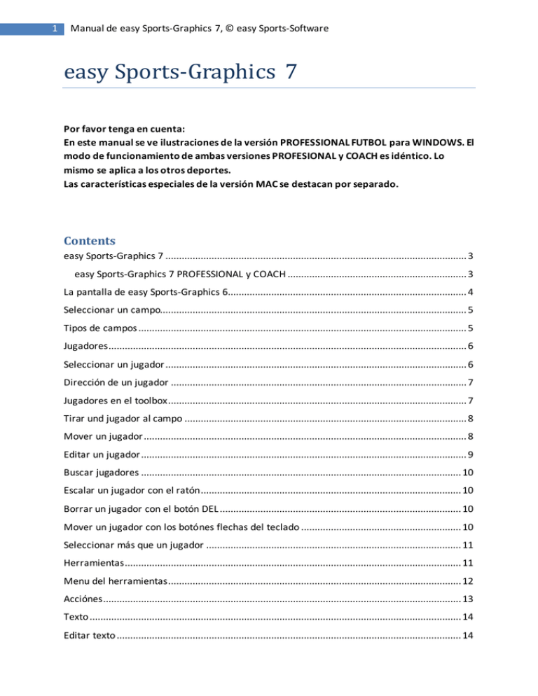 Manual de easy SportsGraphics 7, © easy Sports