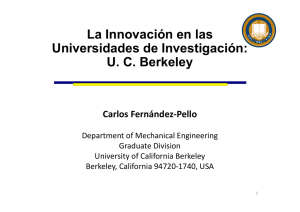 La Innovación en las Universidades de Investigación: U C B k l . C