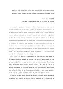 Sobre los casos concretos en los cuales no se anula el estatus de