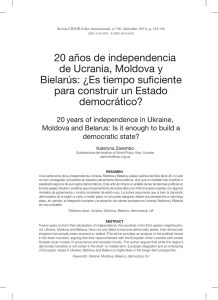 20 años de independencia de Ucrania, Moldova y Bielarús