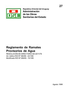 Reglamento de Ramales Provisorios de Agua