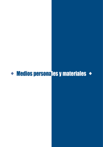 x Medios personales y materiales x