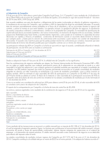 2014 a) Adquisición de Campofrío El 9 de junio de 2014, ALFA