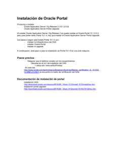 Instalación de Oracle Portal