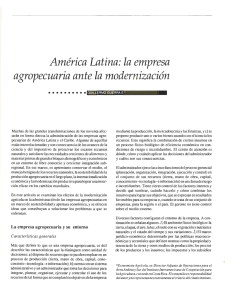 América Latina: la empresa agropecuaria ante la modernización