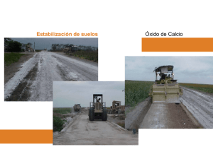 Estabilización de suelos con óxido de calcio