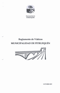 Reglamento de Viáticos - Municipalidad de Pitrufquén