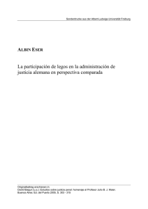 La participación de legos en la administración de justicia alemana