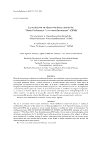 GPAI en Educaci&oacute;n F&iacute;sica: Evaluaci&oacute;n del Rendimiento Deportivo