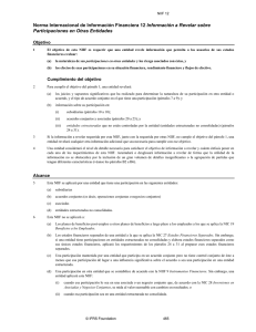 Información a revelar sobre participaciones en otras entidades