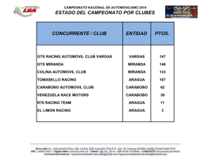 Estado del Campeonato 2014 Clubes