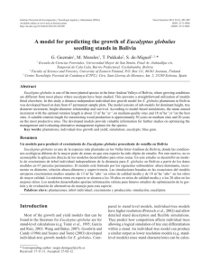 A model for predicting the growth of Eucalyptus globulus seedling