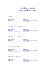 Relación de Administradores de Banco Depositario