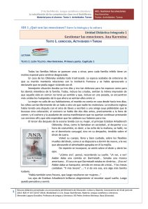 Unidad Didáctica Integrada 1 Gestionar las emociones. Ana Karenina