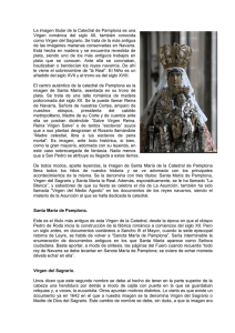La imagen titular de la Catedral de Pamplona es una Virgen