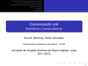 Comunicación oral - Importancia y buenas prácticas