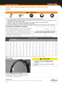 Cople para tubería plástica reforzada de fibra de vidrio I