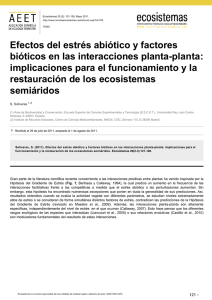 Efectos del estrés abiótico y factores bióticos en las interacciones