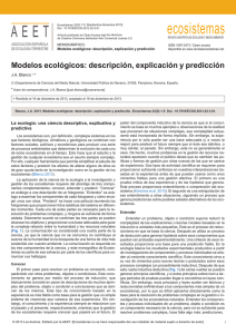 Modelos ecológicos: descripción, explicación y predicción