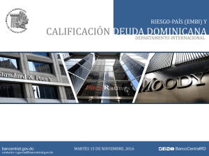calificación deuda dominicana - Banco Central de la República
