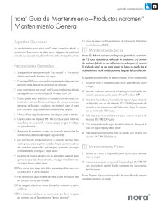 nora Maintenance Guide norament General (Spanish)