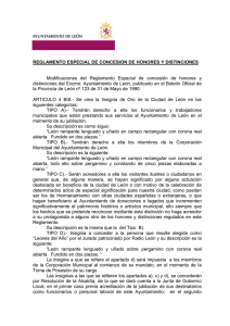 Reglamento de HONORES - Ayuntamiento de León