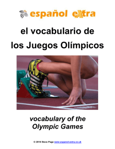 el vocabulario de los Juegos Olímpicos