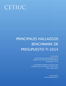 Principales Hallazgos Benchmark de Presupuesto TI 2014