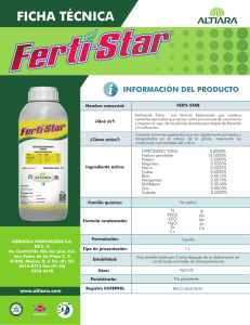 FERTI STAR Ficha Tecnica (2016)