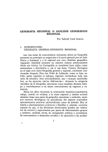 GEOGRAFÍA REGIONAL 0 ANÁLISIS GEOGRAFICO REGIONAL