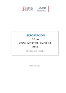 comercio exterior de la comunitat valenciana en 2015