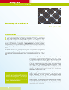 Boletín IIE Tecnología fotovoltaica