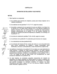 Page 1 CAPTULO 91 APARATOS DE RELOJERIA Y SUS PARTES