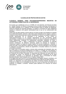 Cláusulas - Secretaría General de la Universidad de Oviedo