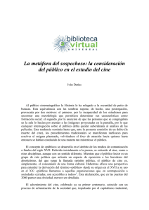 La metáfora del sospechoso: la consideración del público en el