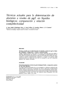 técnicas actuales para la determinación de aluminio a niveles de µg