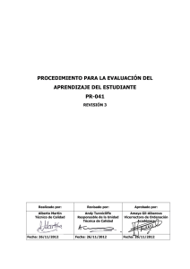 PR-041 Rev.3 Procedimiento para la Evaluacion del Aprendizaje