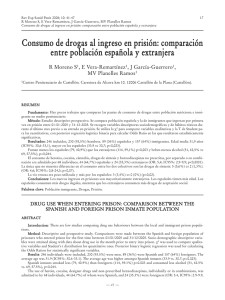 Consumo de drogas al ingreso en prisión