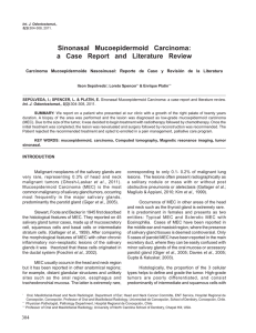 Sinonasal Mucoepidermoid Carcinoma: a Case Report and