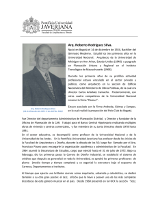 Arq. Roberto Rodríguez Silva. - Pontificia Universidad Javeriana